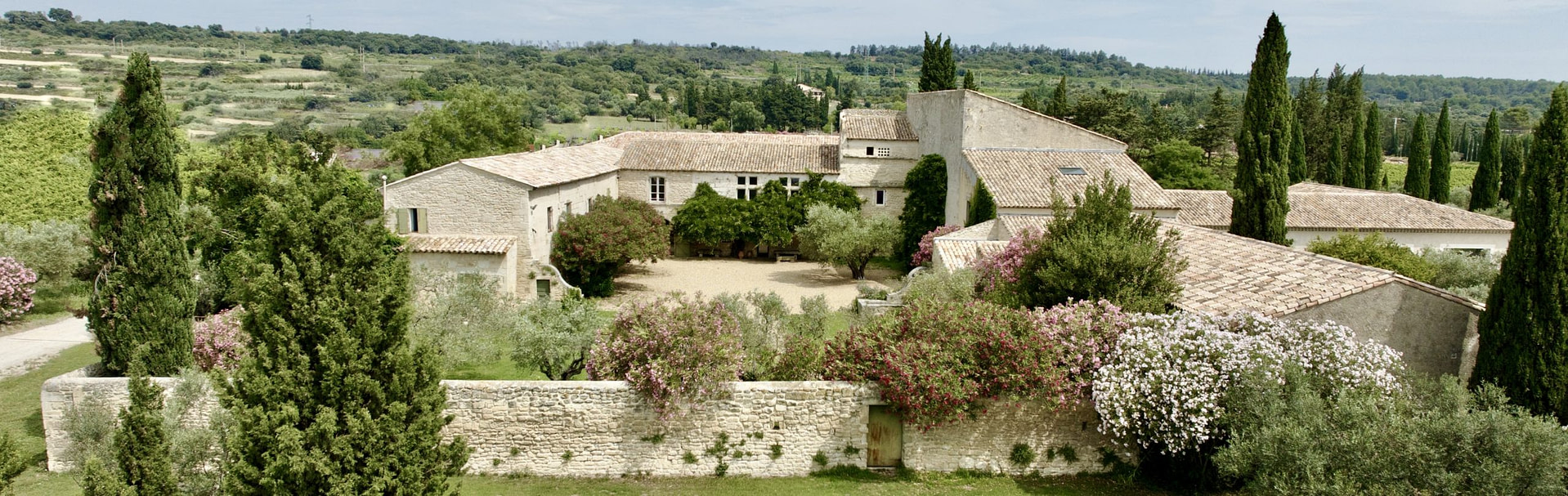 photo du domaine à baucaire vu du ciel